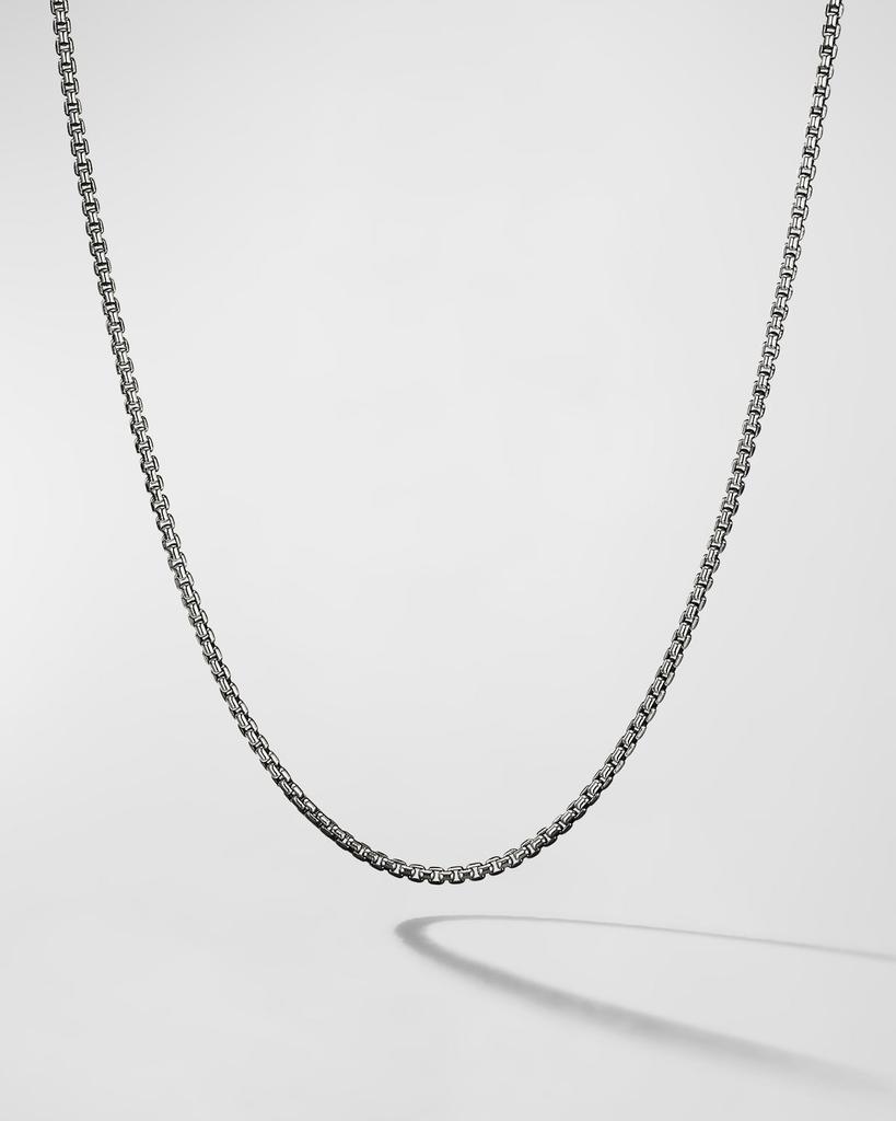 David Yurman 1.7mm Men's Box Chain Necklace in Silver