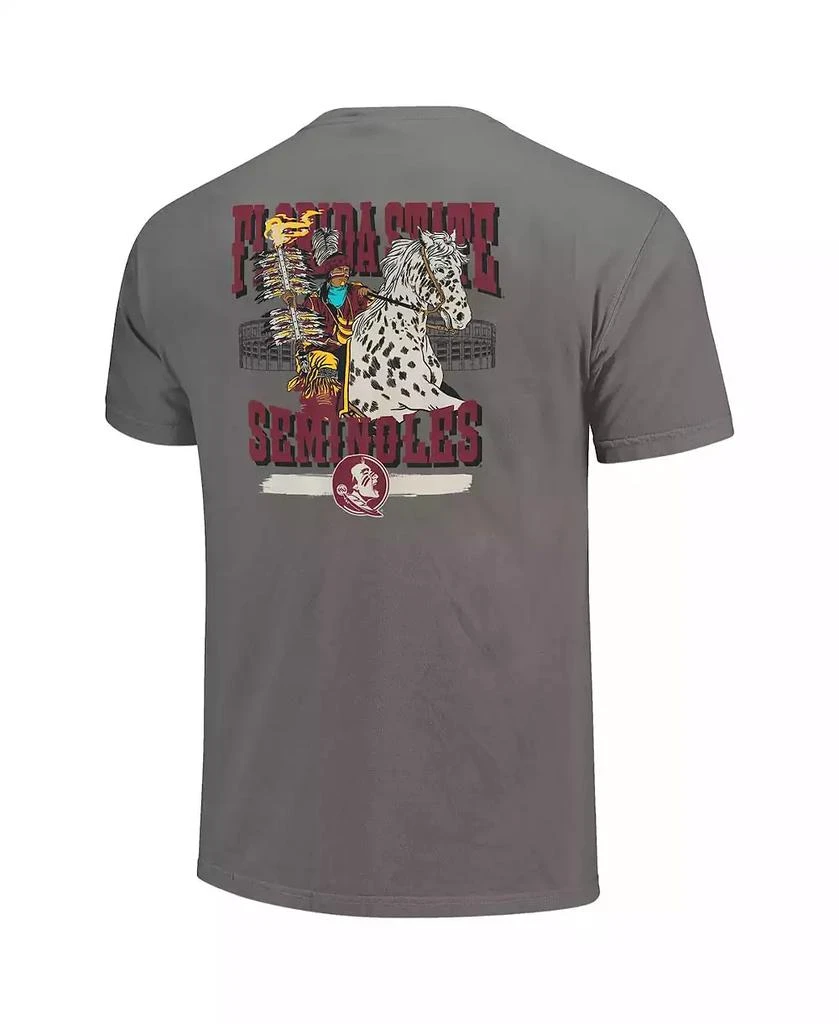Image One Men's and Women's Gray Florida State Seminoles Hyper Local Oceola Renegade Stadium T-Shirt 2