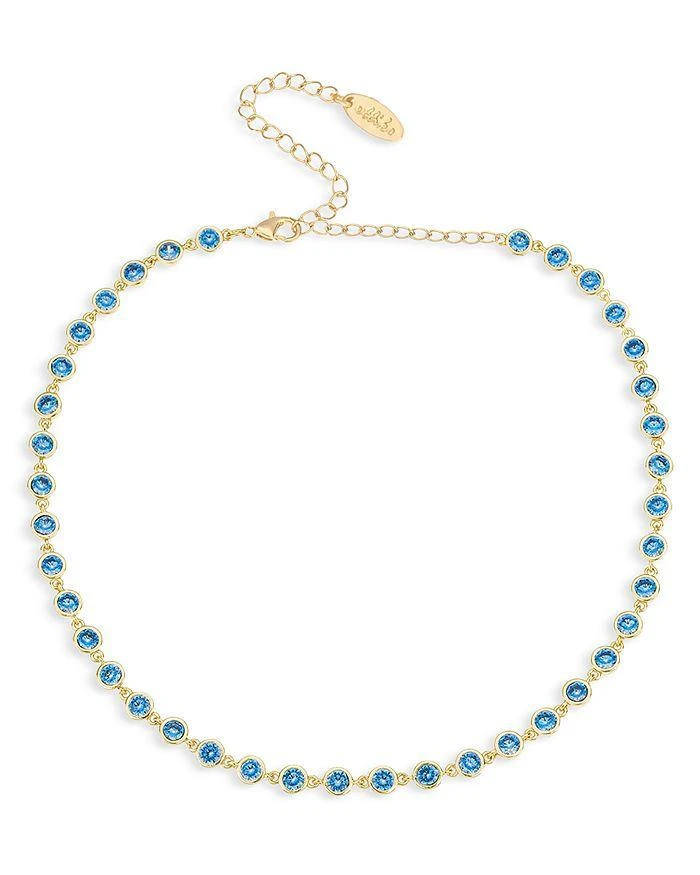 Ettika Jewelry Bezel-Set Link Necklace, 12"-15.5" 1