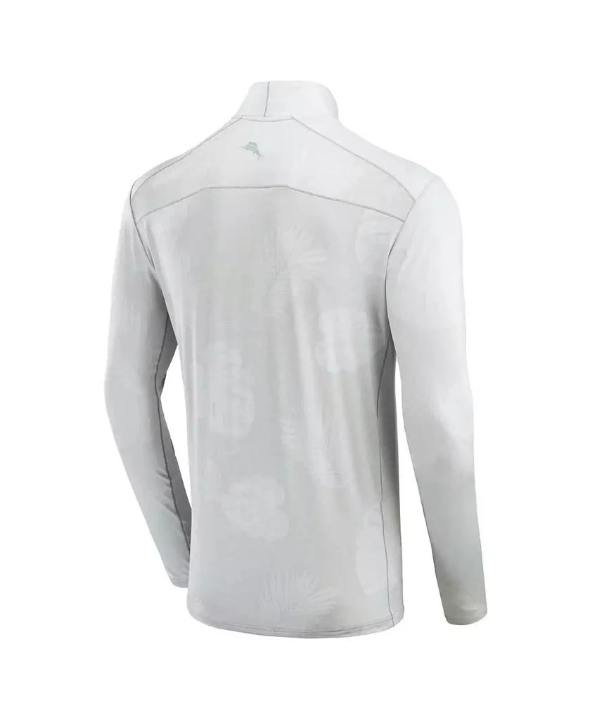 Tommy Bahama Men's Gray Las Vegas Raiders Delray Frond IslandZone Quarter-Zip Sweatshirt 2