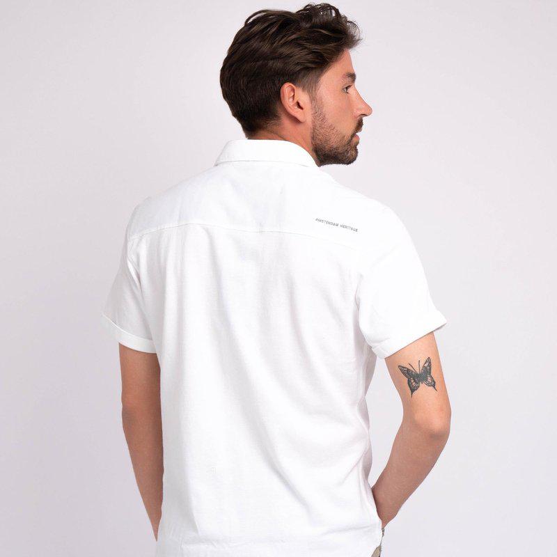 Amsterdam Heritage Abbott | Men's Button-Down Pique Cotton Shirt
