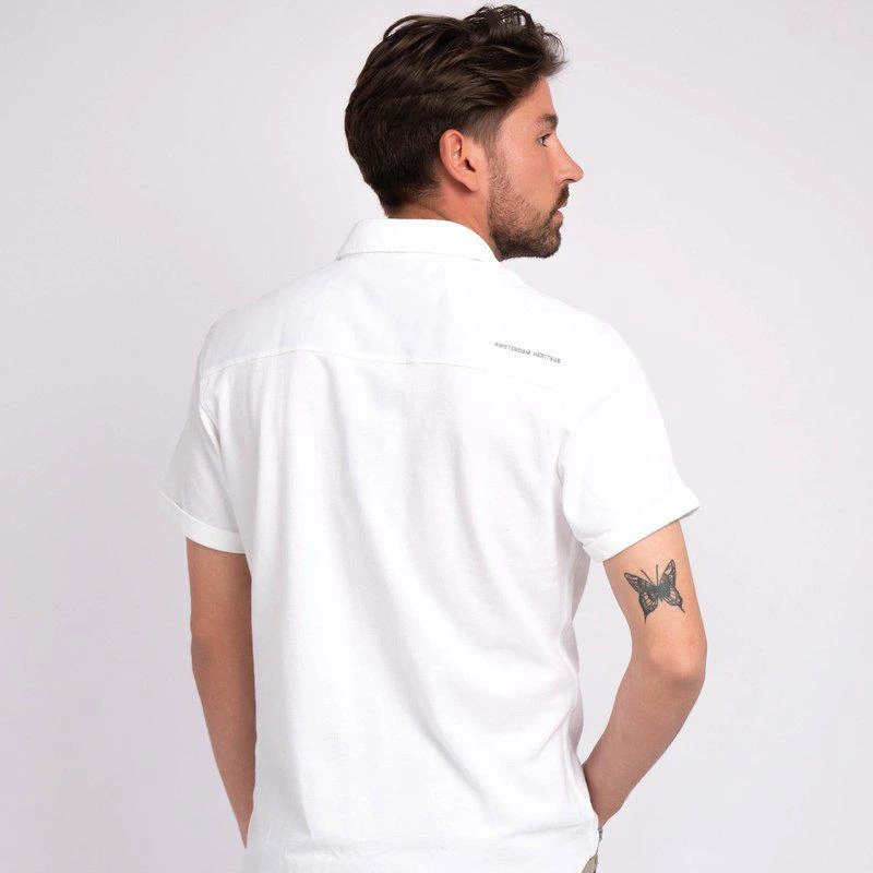 Amsterdam Heritage Abbott | Men's Button-Down Pique Cotton Shirt 2
