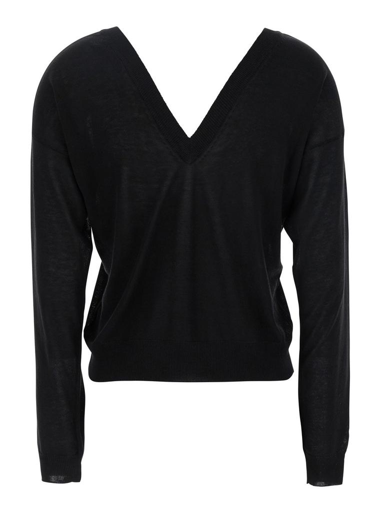 MAURO GRIFONI Mauro Grifoni V Neck Cropped Sweater