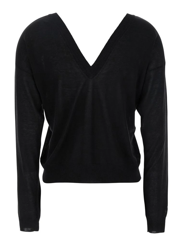 MAURO GRIFONI Mauro Grifoni V Neck Cropped Sweater 2