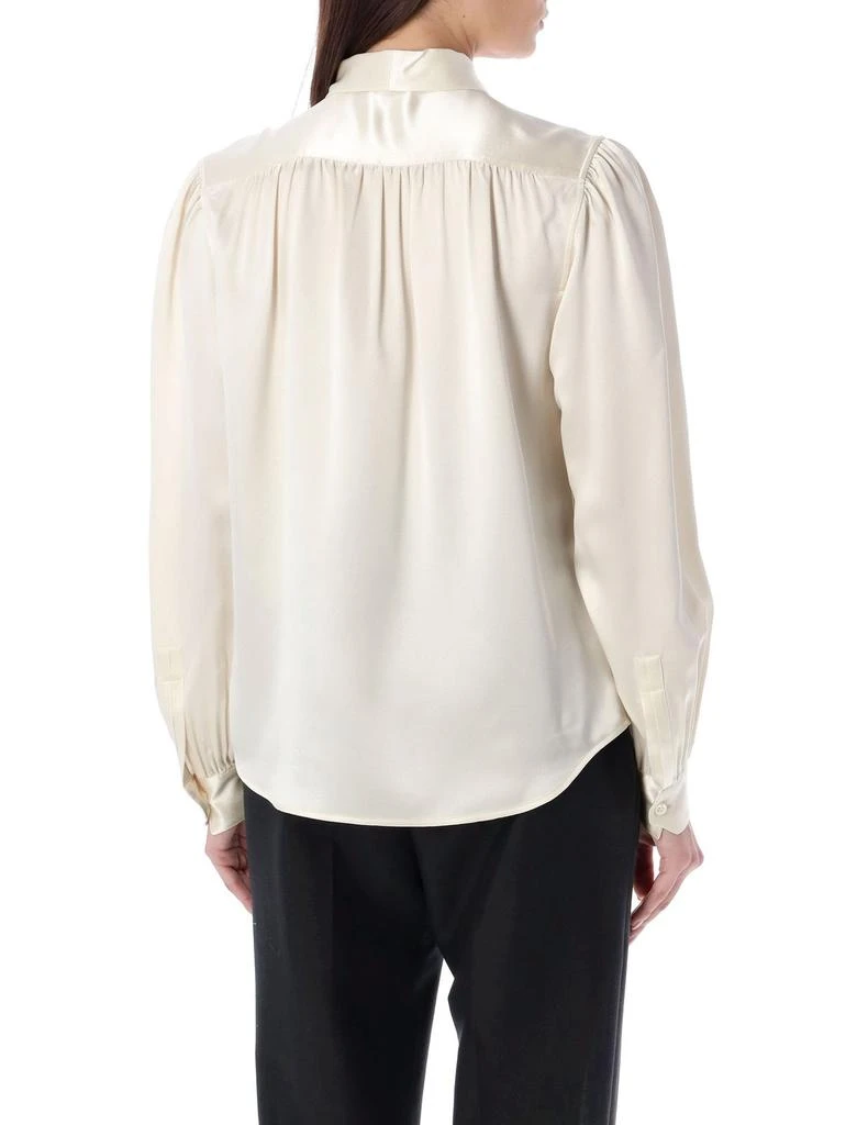Yves Saint Laurent Saint Laurent Lavallière-Neck Long-Sleeved Blouse 2