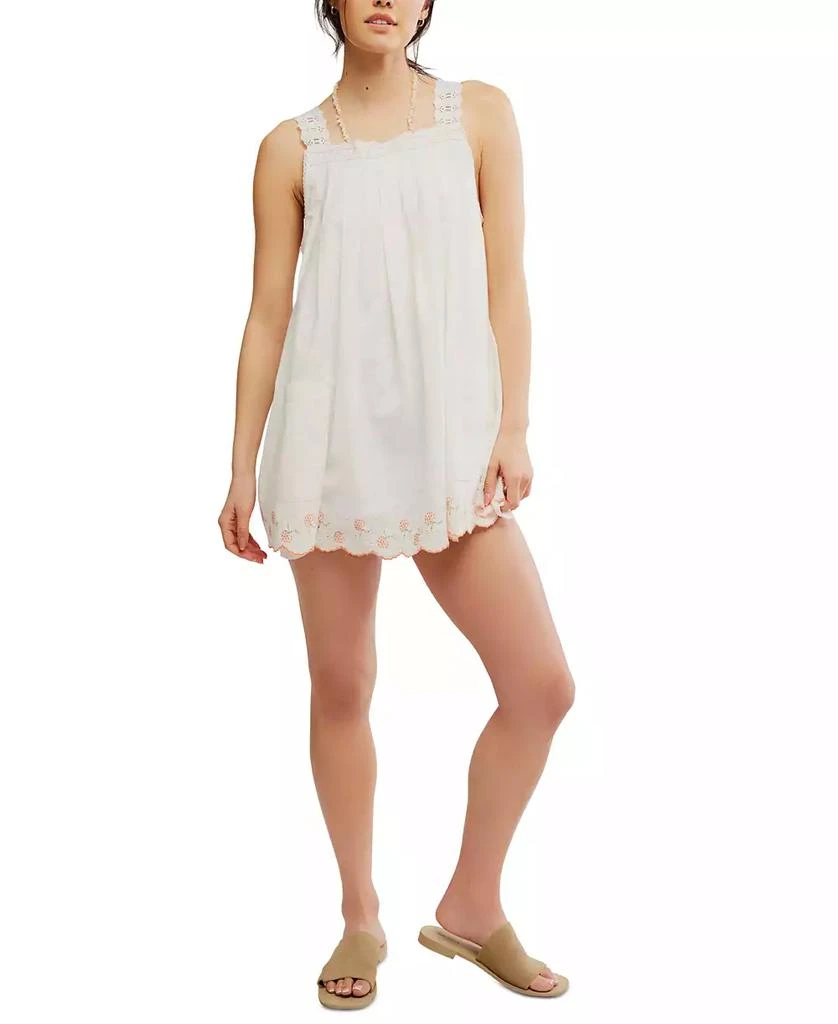 Free People Women's Latecia Embroidered Cotton Mini Dress 5