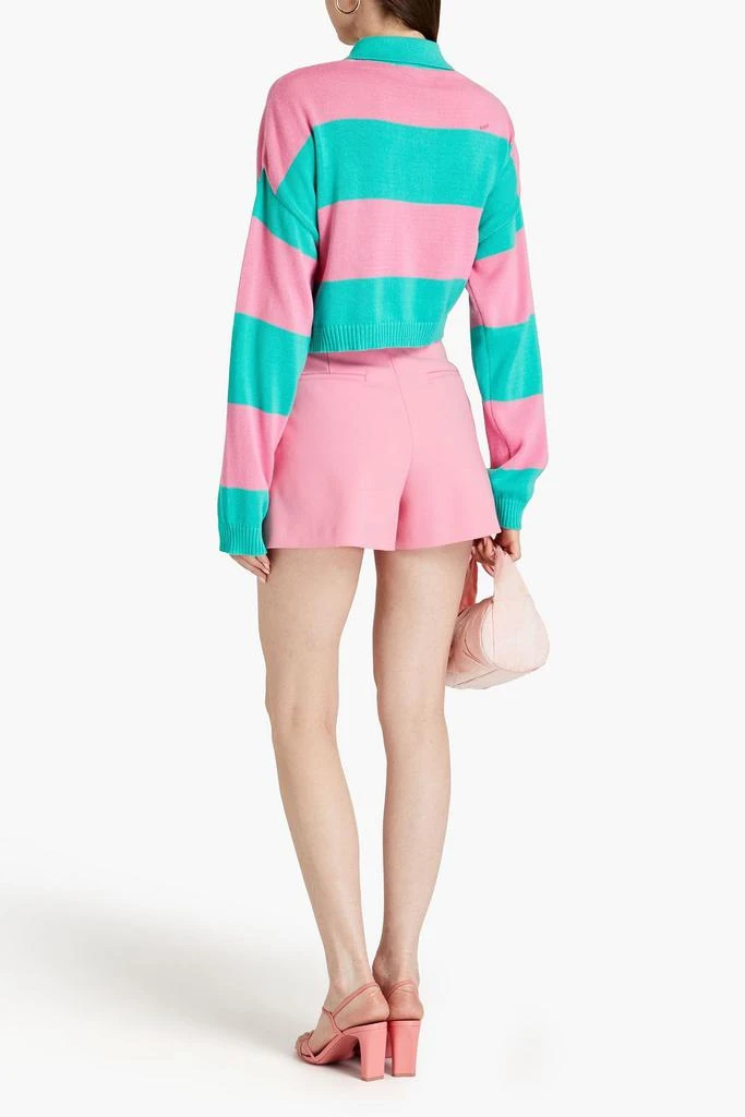 REDVALENTINO Pleated cady shorts 3