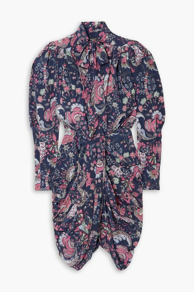Isabel Marant Batoa pussy-bow floral-print silk-blend crepe de chine dress 1