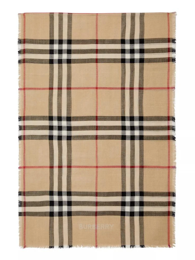 Burberry Reversible Check Wool-Silk Scarf 5