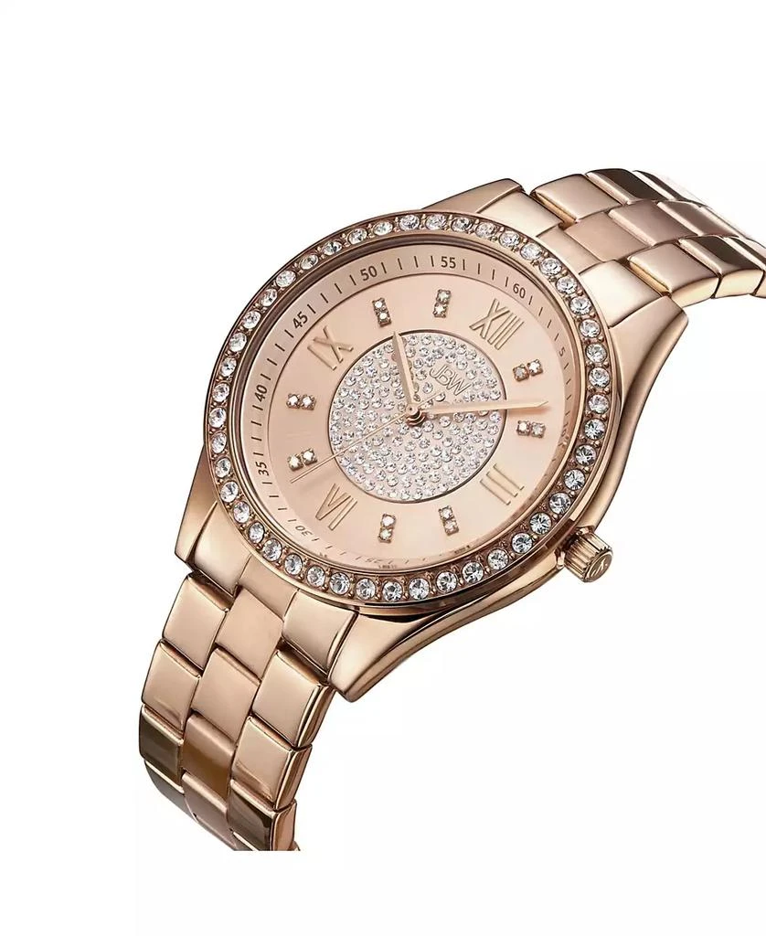 Jbw Women's Mondrian Diamond (1/6 ct.t.w.) 18K Rose Gold Plated Stainless Steel Watch 4