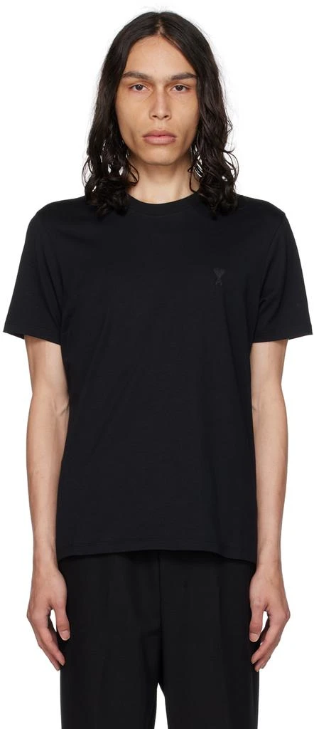 AMI Paris Black Ami de Cœur T-Shirt 1