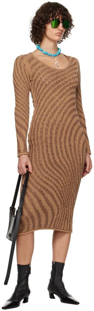 Acne Studios SSENSE Exclusive Brown Midi Dress 4
