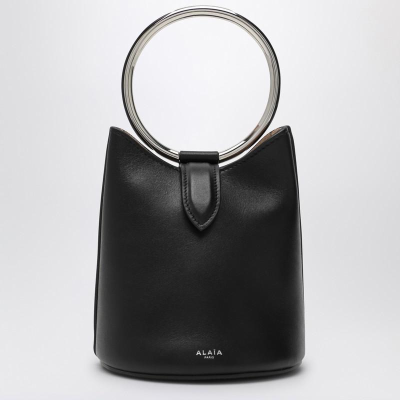 Alaïa Mini Ring Bucket black leather bag - Tote Bags