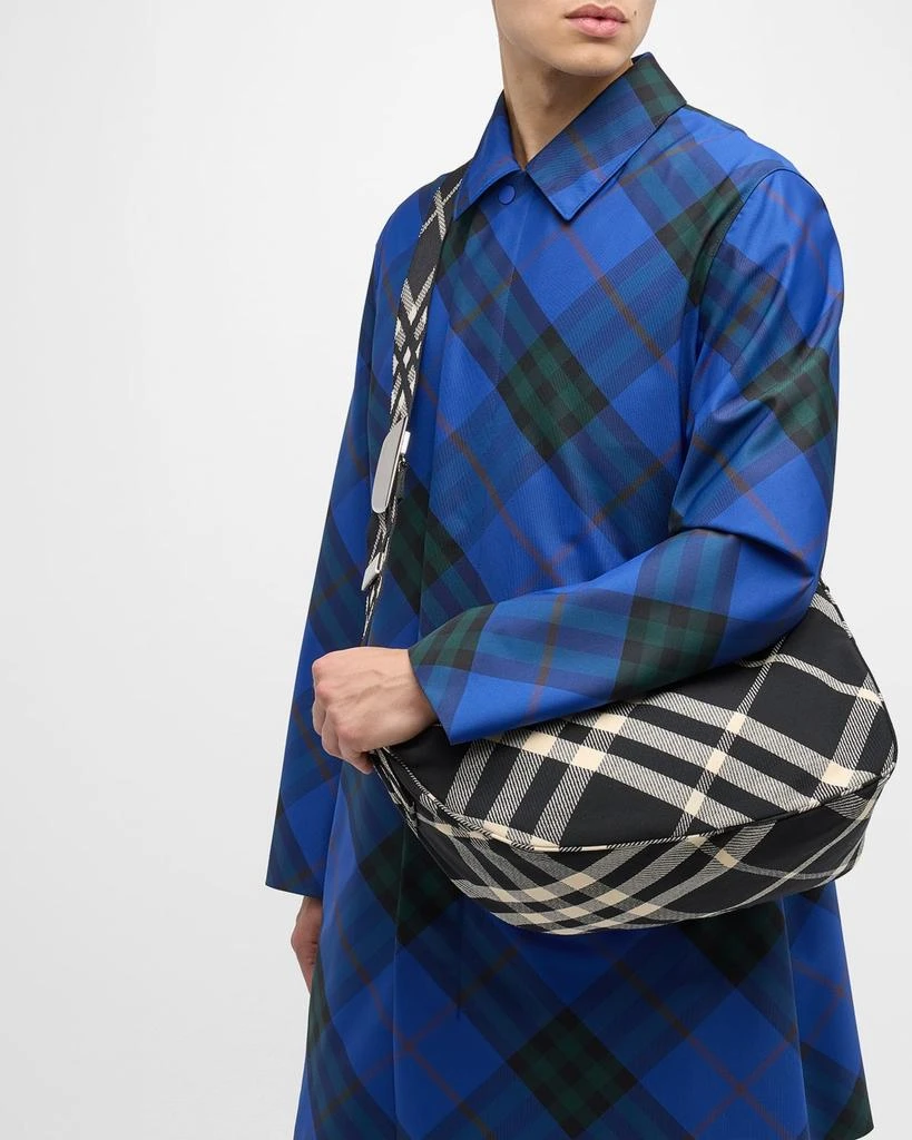 Burberry Men's Large Shield Check Messenger Bag 3