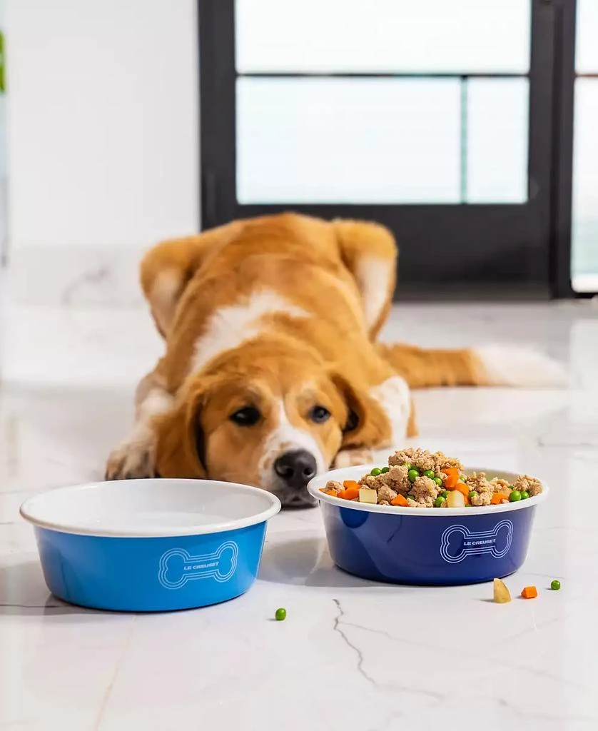 Le Creuset 6 Cup Enamel on Steel Pet Bowl with Skid Resistant Base 6