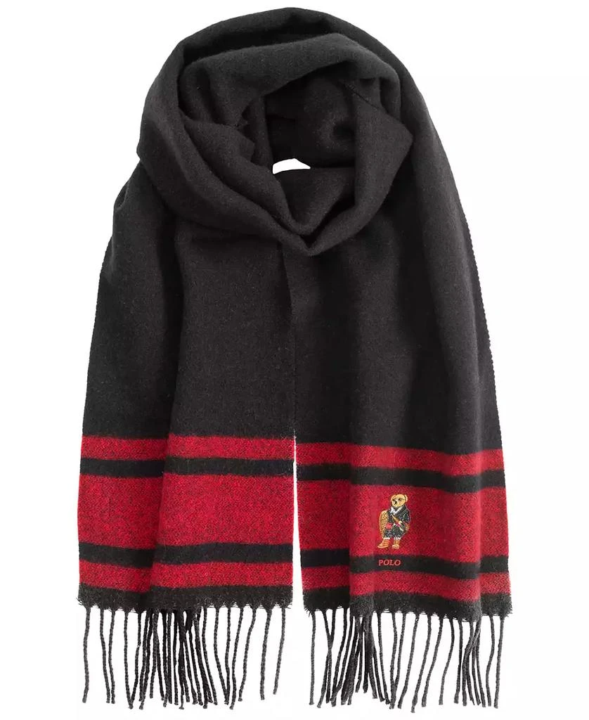 Ralph Lauren Men's Woven Holiday Bear Scarf 2