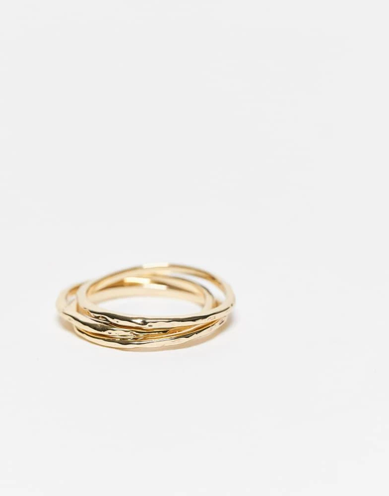 & Other Stories & Other Stories fine triple stacked ring in gold 3