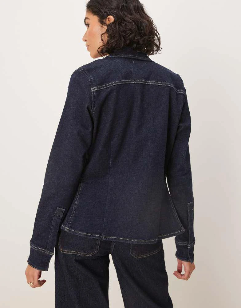 Calvin Klein Calvin Klein Jeans structured denim top in dark wash 4