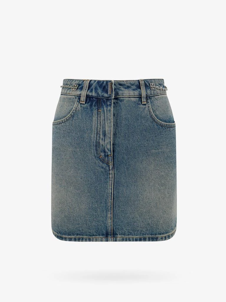 Givenchy Denim skirt with 4g chain 1