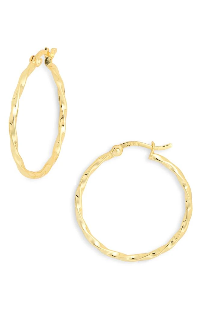 Argento Vivo Sterling Silver Twist Hoop Earrings 1