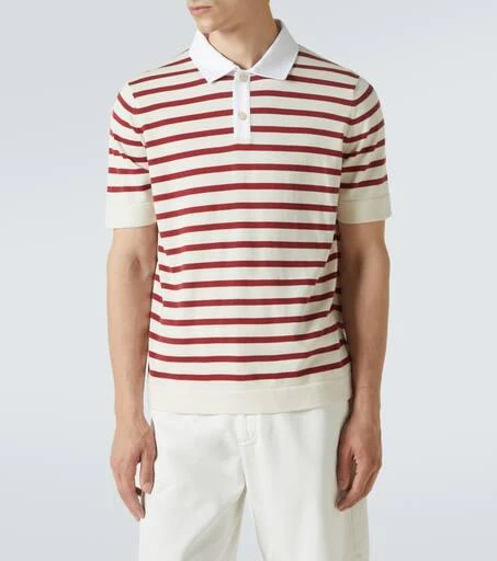 Brunello Cucinelli Striped cotton polo shirt 3