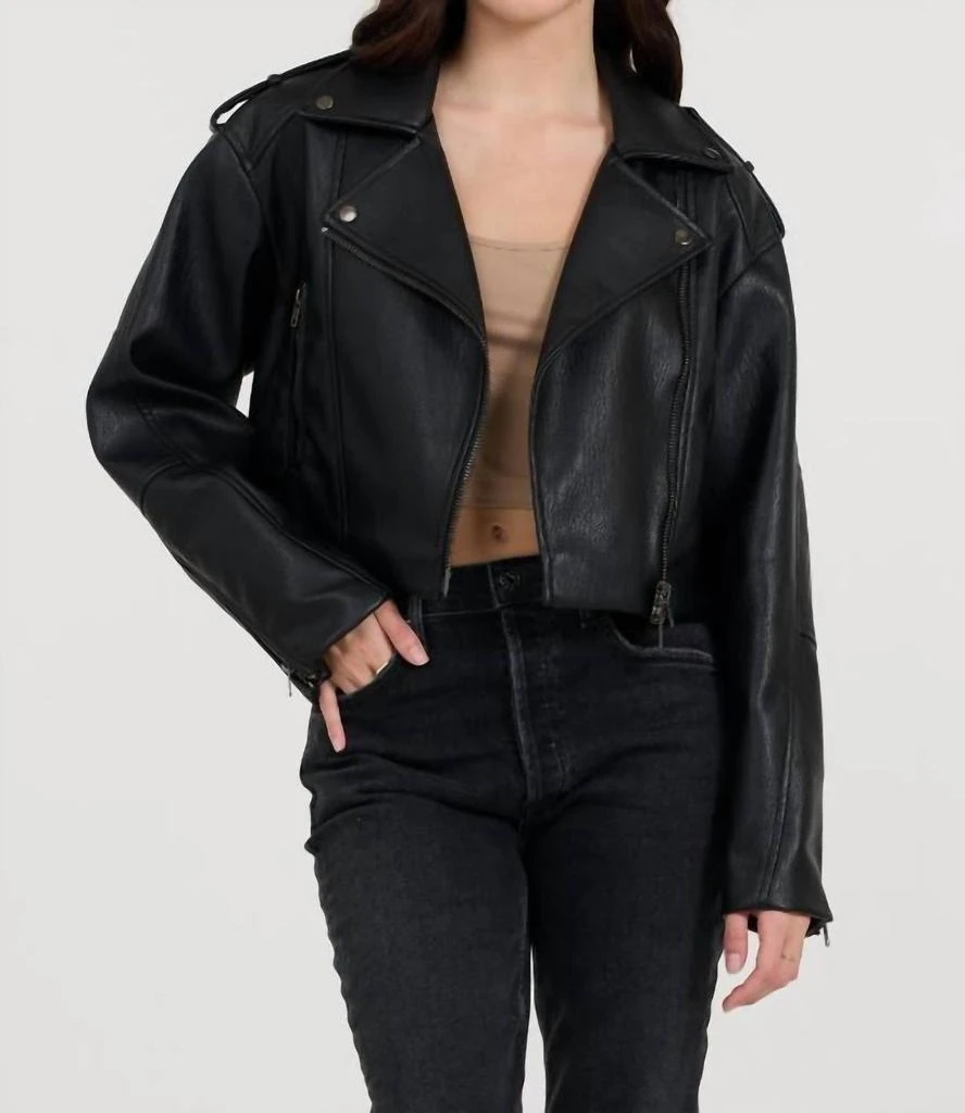 Vintage Havana Vintage Havana - Women
s Leather Moto Jacket