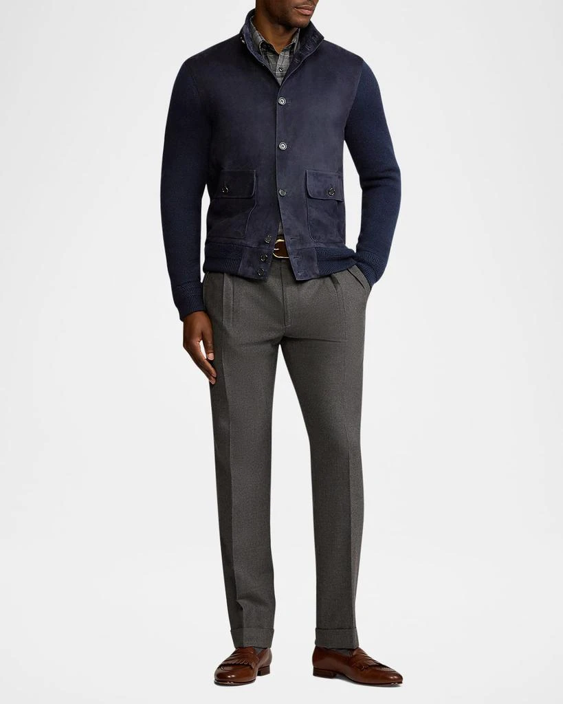 Ralph Lauren Men's Suede-Front Cashmere Cardigan 2