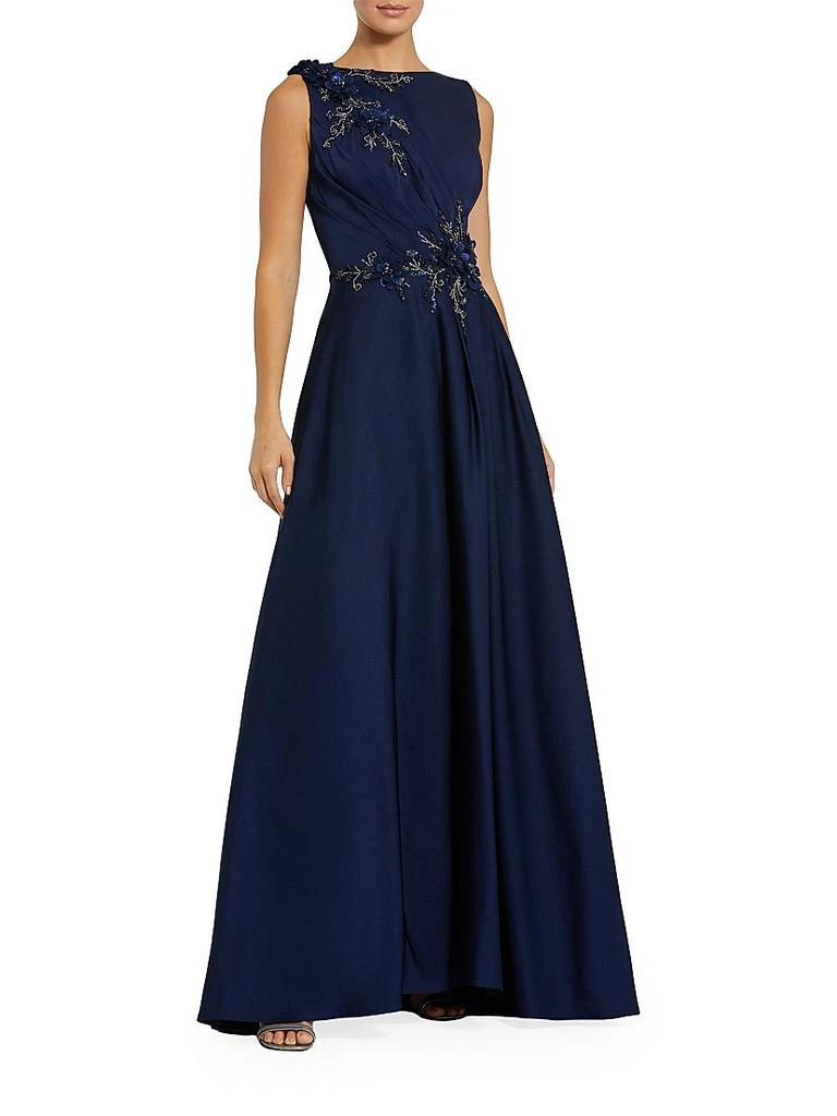 Mac Duggal Floral Appliqu Crpe A-Line Gown - Dresses & Skirts - Free  Shipping - BeyondStyle