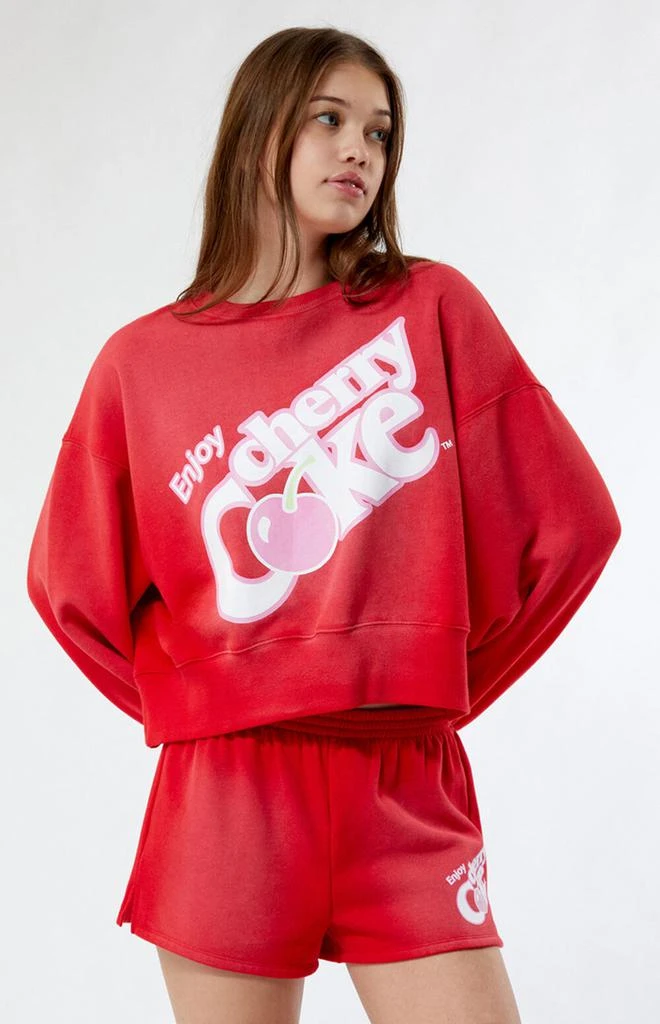 Coca Cola By PacSun Cherry Coke Boxy Crew Neck Sweatshirt 1
