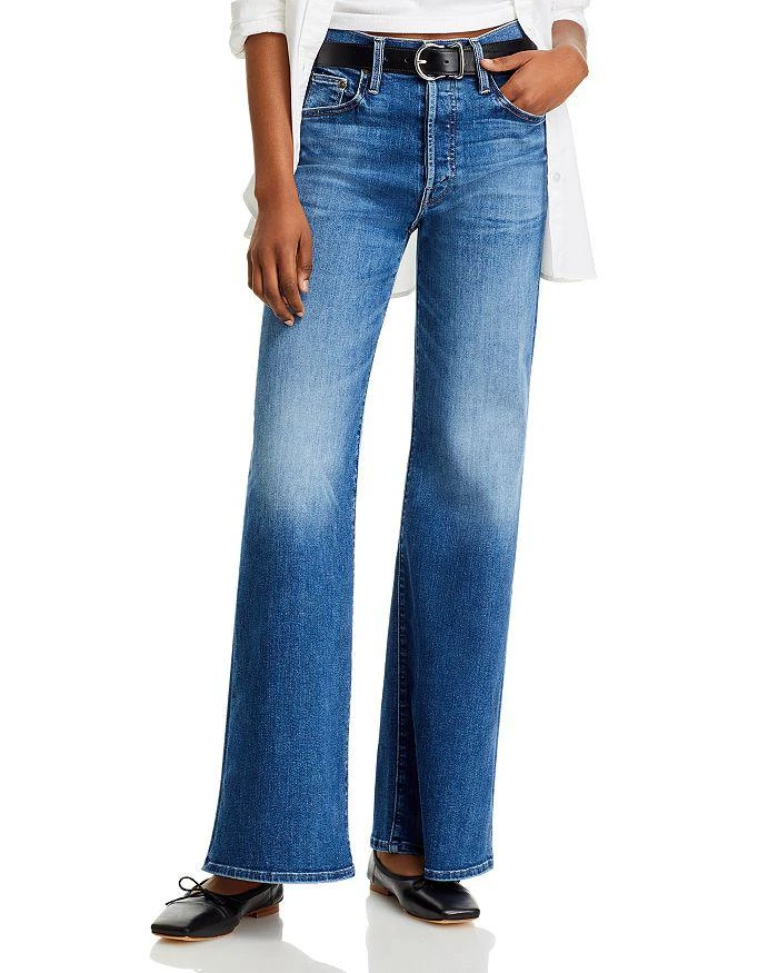 MOTHER The Tomcat Roller Sneak High Rise Wide Leg Jeans in Sixth Sense 1