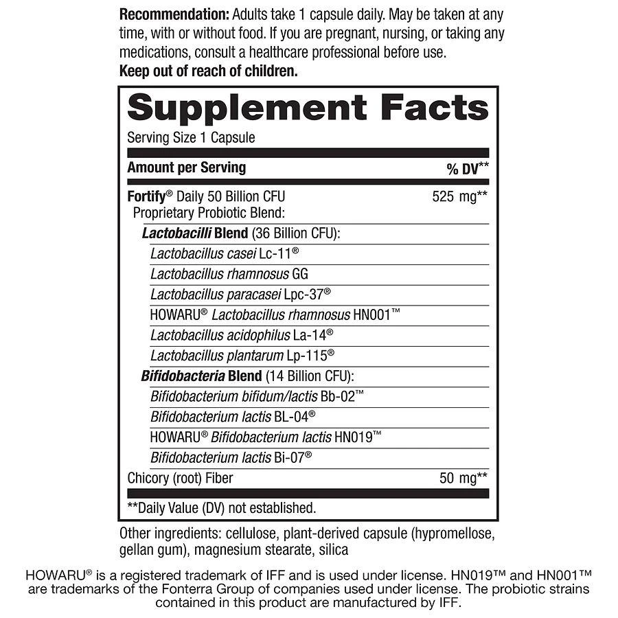 Nature's Way Fortify Daily 50 Billion Vegetarian Capsules 4