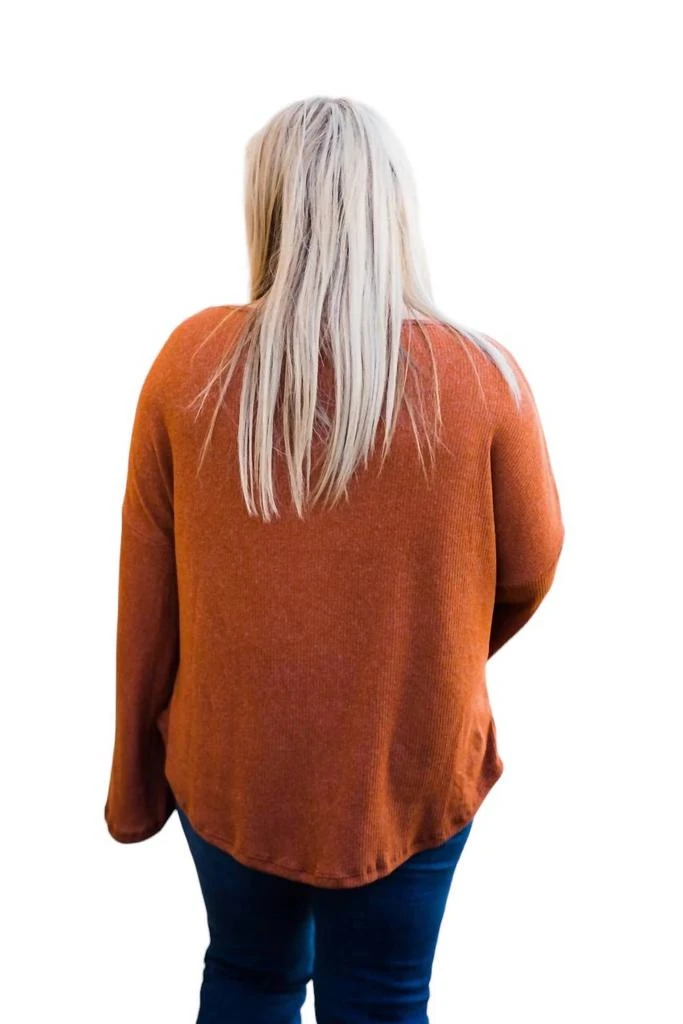 Misty BD Bell Sleeve Top In Brick 2