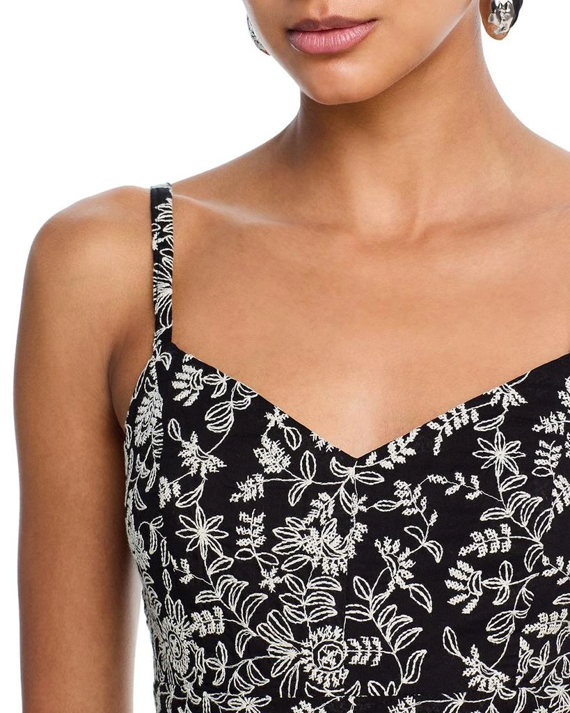 AQUA Embroidered Tank Midi Dress - Exclusive 3