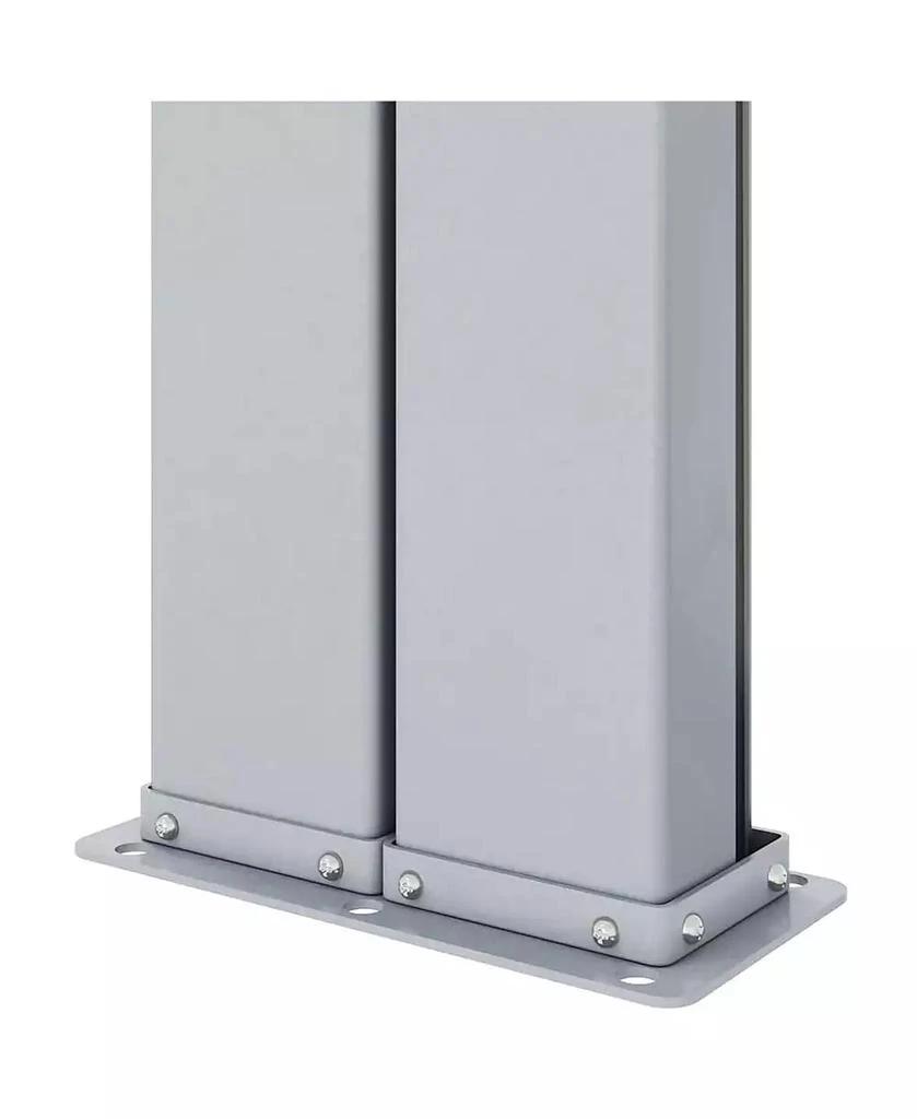 vidaXL Side Awning Black Polyester, Steel, Aluminum Large Retractable 6