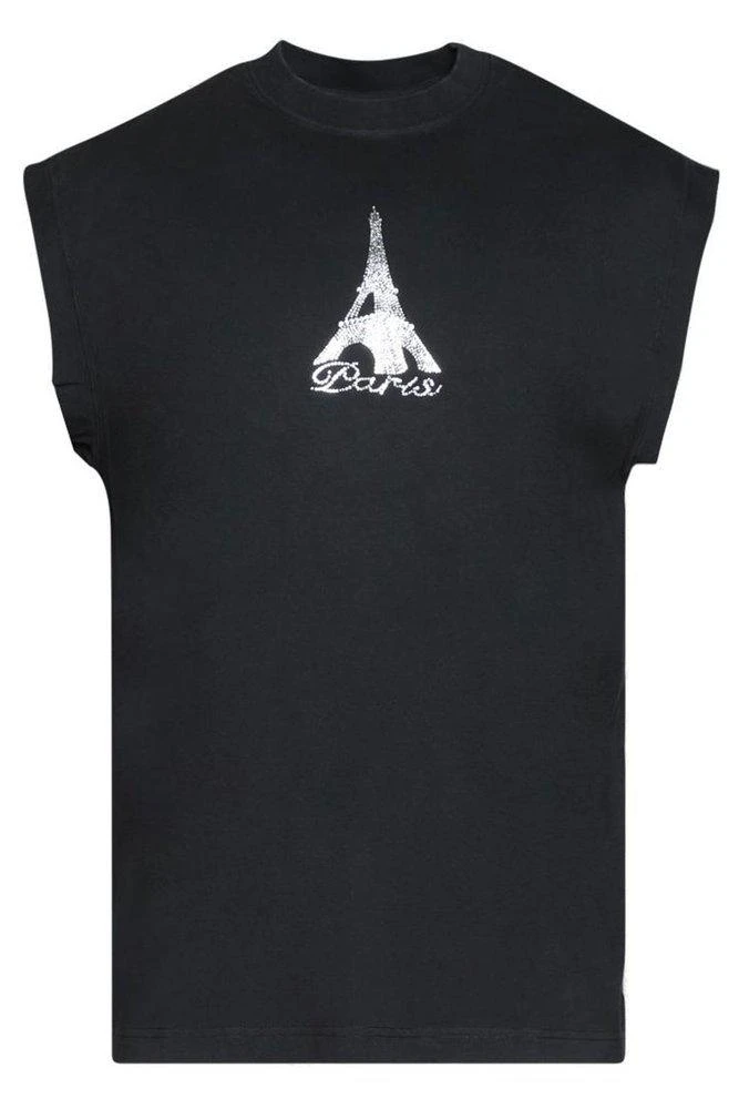 Vetements Vetements Graphic Embellished Sleeveless Tank Top