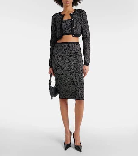 Versace Barocco cropped cardigan 2