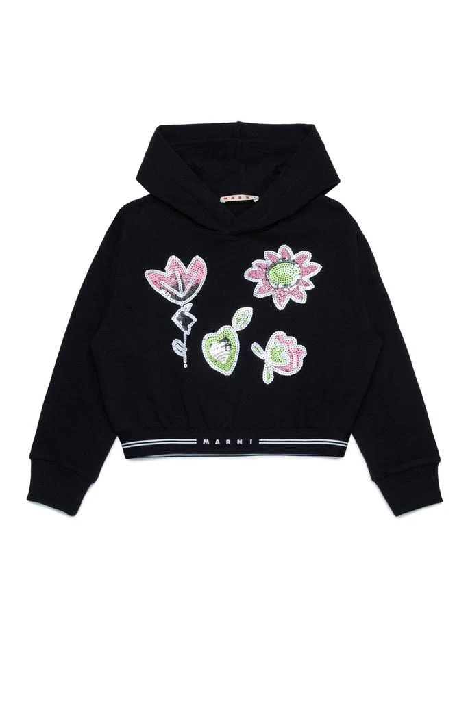 Marni Marni Kids Sequin-Embellished Long-Sleeved Hoodie 1