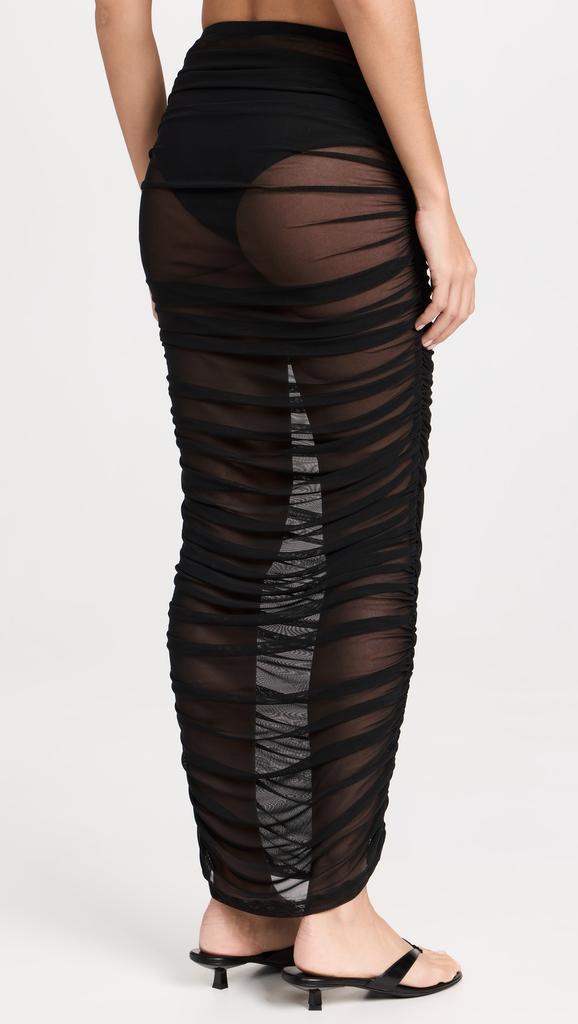 Good American Mesh Ruched Skirt