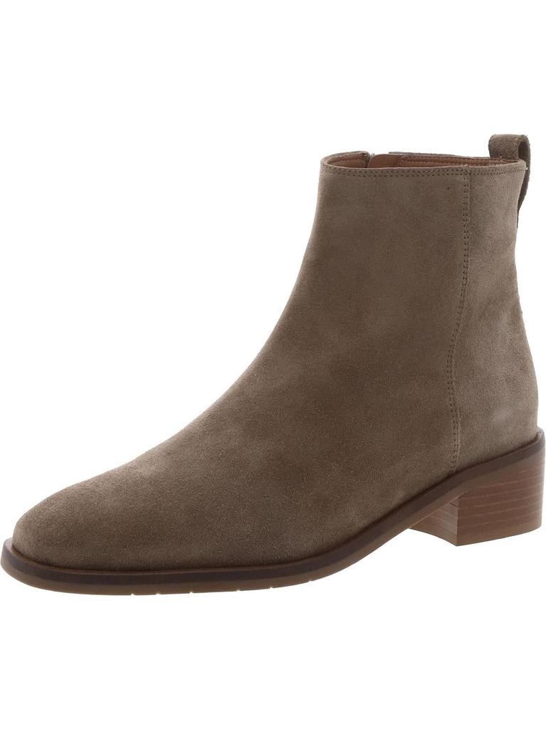 Aquatalia Womens Suede Block Heel Ankle Boots