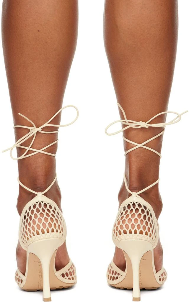 Bottega Veneta Beige Stretch Web Heels 2