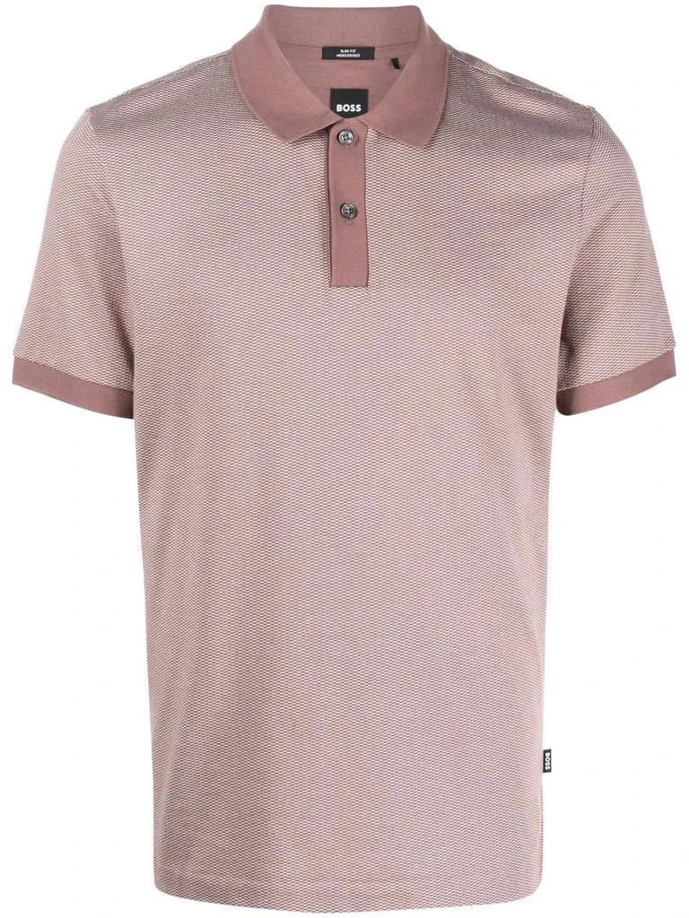 Hugo Boss cotton short-sleeve polo shirt - men -  -  - Red 1