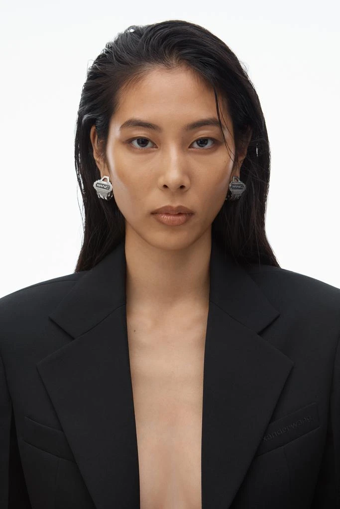 Alexander Wang cropped tuxedo blazer in wool tailoring 4