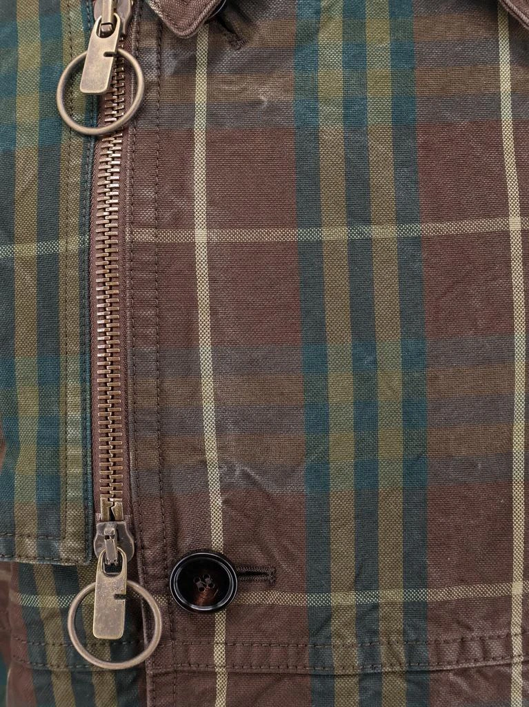 Burberry Cotton trench with check motif 4