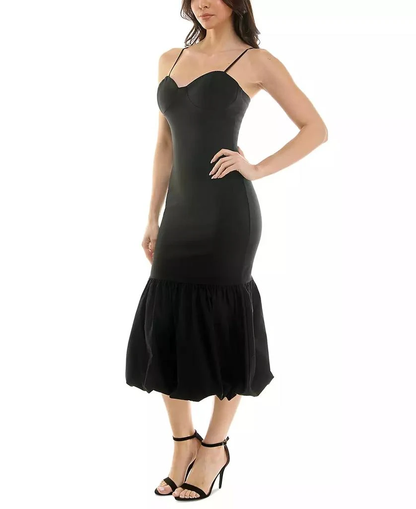 KATIA RAE Juniors' Fitted Bubble-Hem Midi Dress 3
