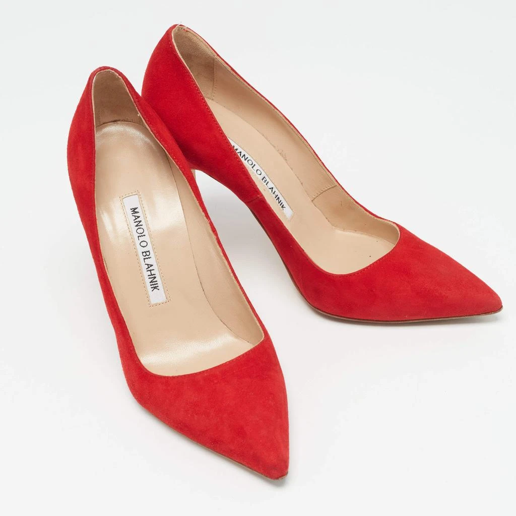 Manolo Blahnik Manolo Blahnik Red Suede BB Pumps Size 36.5 5