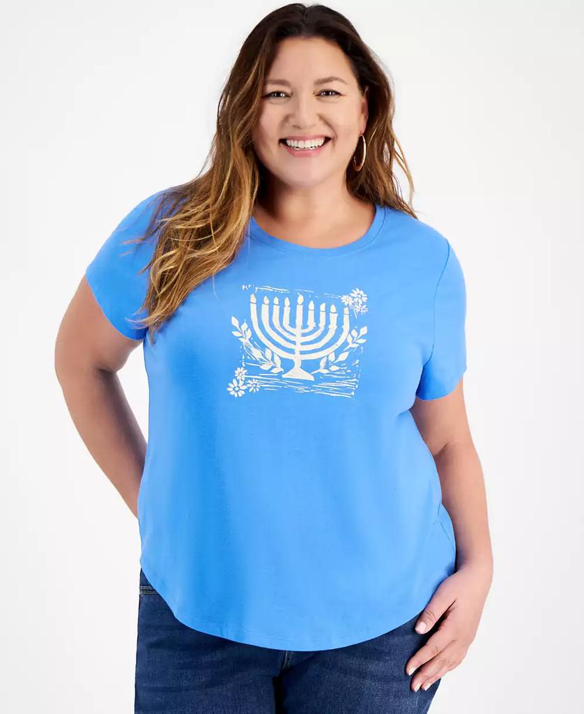売れ筋商品|||スタイルアンドコー カットソー トップス レディース Plus Size Eyelet-Yoke T-Shirt, Exclusively at Macy's Bright White Style & Co Plus Size Eyelet-Yoke T-Shirt, Exclusively at