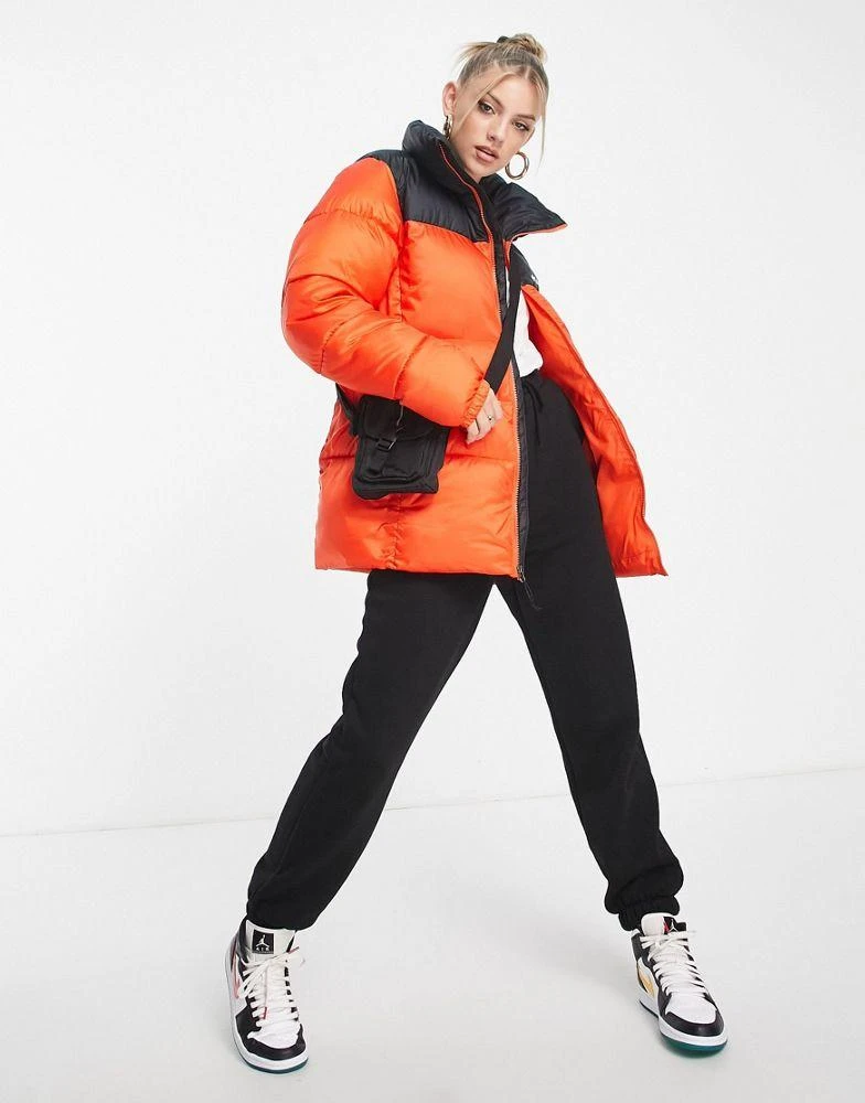 Columbia Columbia Puffect puffer jacket in black and red Exclusive at ASOS 4