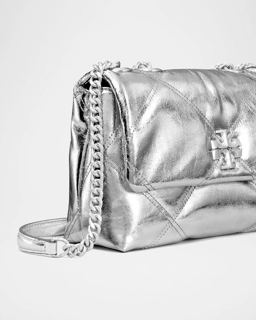 Tory Burch Kira Small Metallic Quilted Leather Convertible Crossbody Bag 6