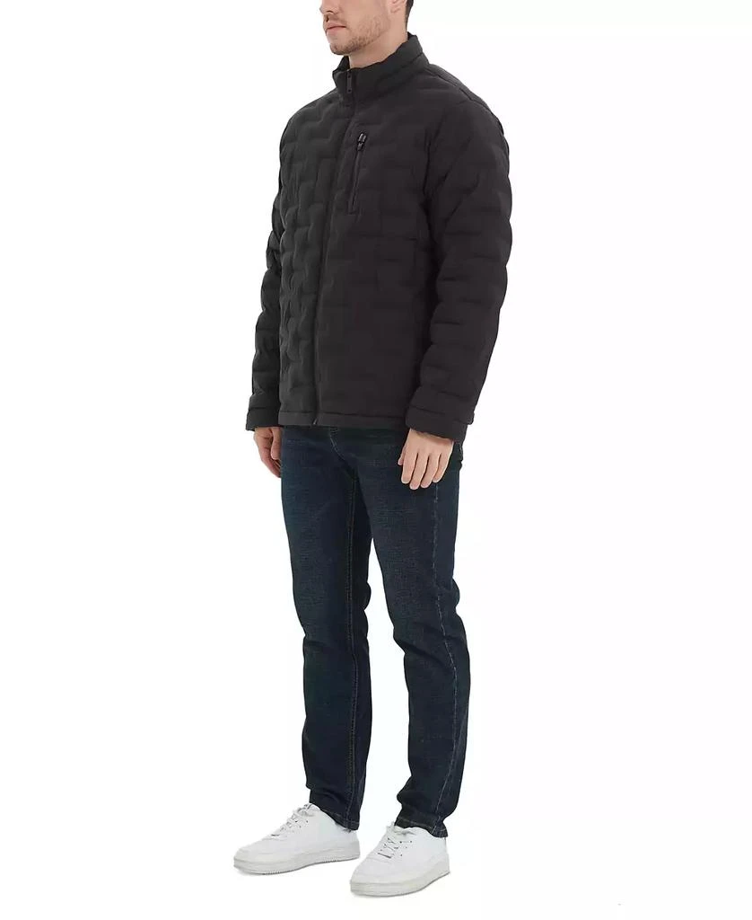 Outdoor United Men's Stretch Seamless Brick Quilted Full-Zip Puffer Jacket 4