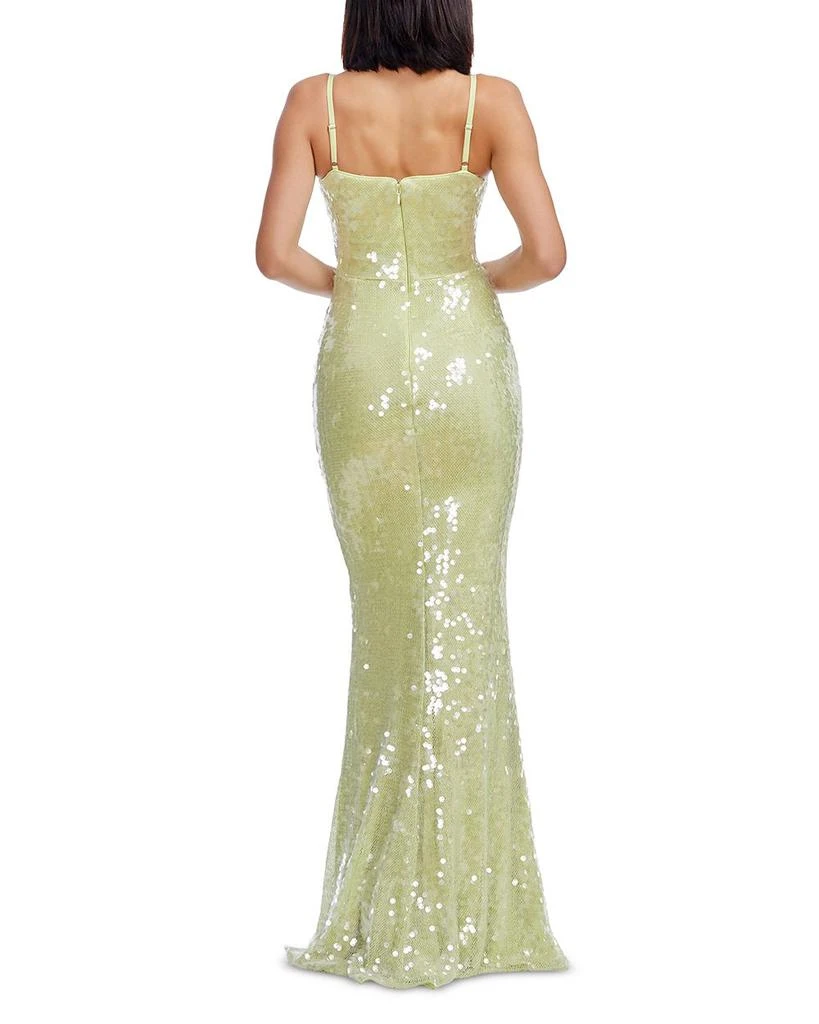 Dress The Population Giovanna Sequin Gown - Celery Juice